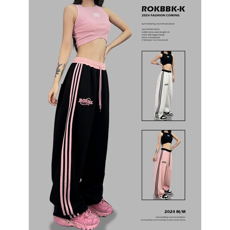 ROKBBK-K/Rokbbk-K Hip Hop Fashion Brand Waist JazzjazzDancing Trousers for WomenhiphopSports Suit Tide