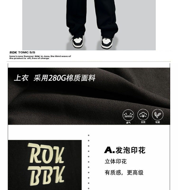 ROKBBK-K/Rokbbk-K Hip Hop Fashion Brand Multi-Color Hip Hop American Autumn Casual Women's Pants Hip HophiphopSports Pants