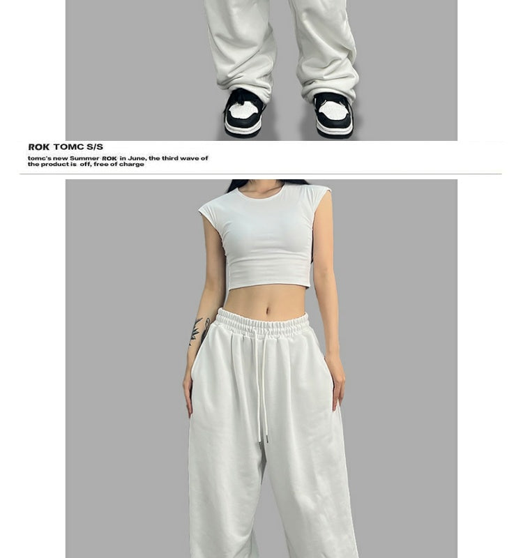 ROKBBK-K/Rokbbk-K Street Dance Fashion Brand Solid Color Jazz DancejazzDancing Trousers Women's American Style Hip Hop Casual Pants