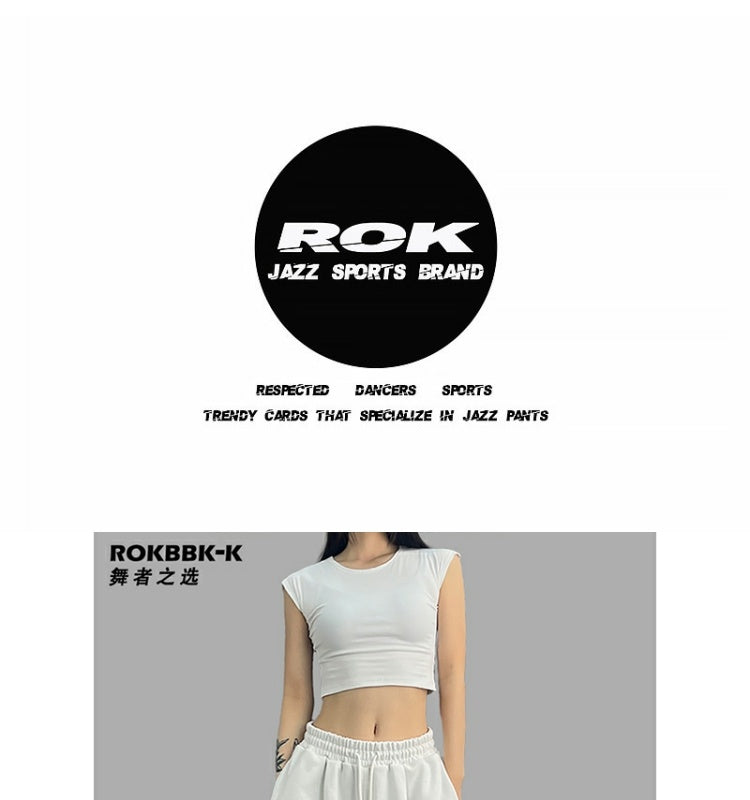 ROKBBK-K/Rokbbk-K Street Dance Fashion Brand Solid Color Jazz DancejazzDancing Trousers Women's American Style Hip Hop Casual Pants