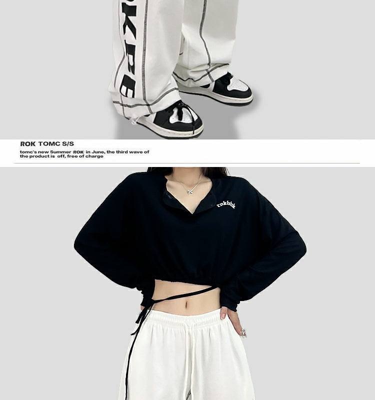 ROKBBK-K/Rokbbk-K Hip Hop Fashion Brand Side Printing Sports Suit WomenhiphopJazz Dancing Suit