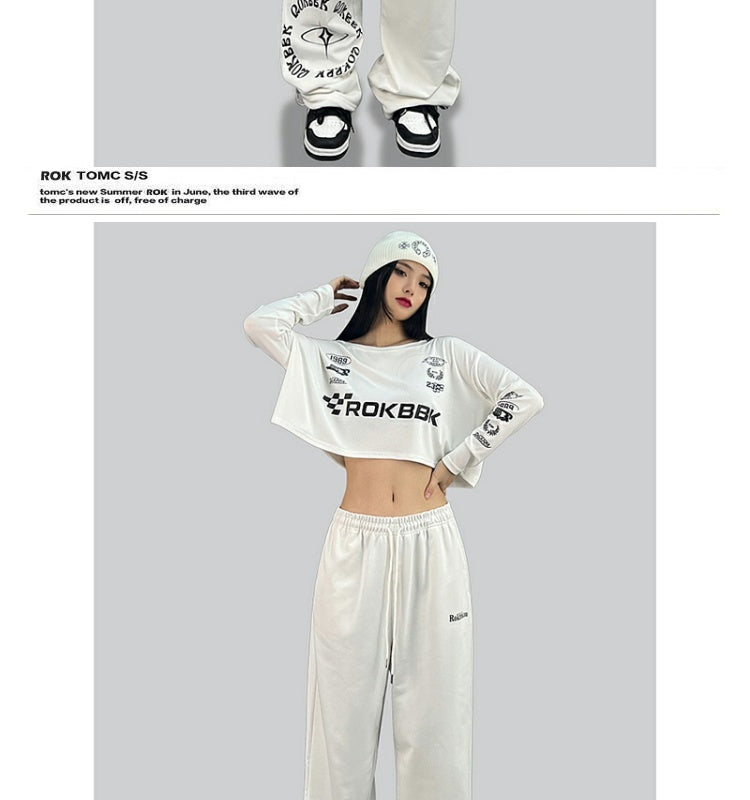 ROKBBK-K/Rokbbk-K Street Dance Fashion Brand Loose Hip Hop PersonalityjazzWomen's Jazz Sports Casual Pants