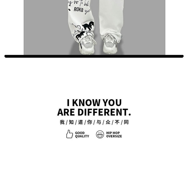 ROKBBK-K/Rokbbk-K Street Dance Fashion Brand Single Leg Printed JazzjazzTrousers Dancing SportshiphopWomen's Pants