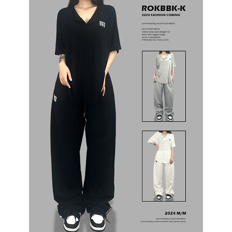 ROKBBK-K/Rokbbk-K Street Dance Fashion Brand Jazz DancejazzDancing Trousers Women's Lazy SportshiphopSuit