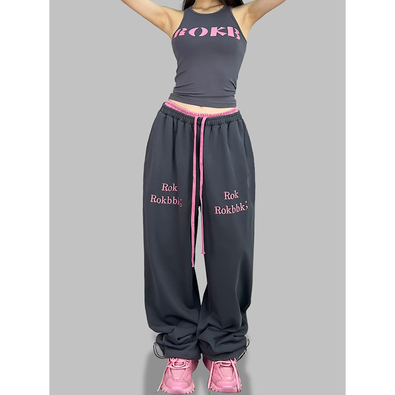 ROKBBK-K/Rokbbk-K Street Dance Fashion Brand JazzhiphopDouble Waist Dancing Women's Trousers SportsjazzSuit Tide