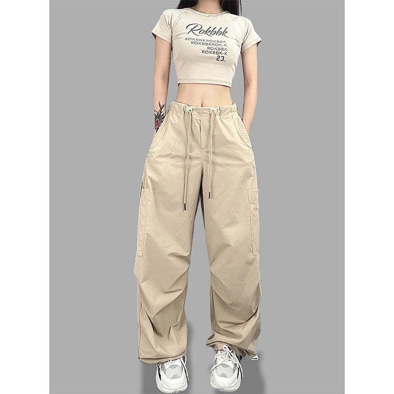 ROKBBK-K/Rokbbk-K Hip Hop Fashion Brand Loose Jazz Dance Sports Female DancinghiphopParatrooper Pants Suit Tide