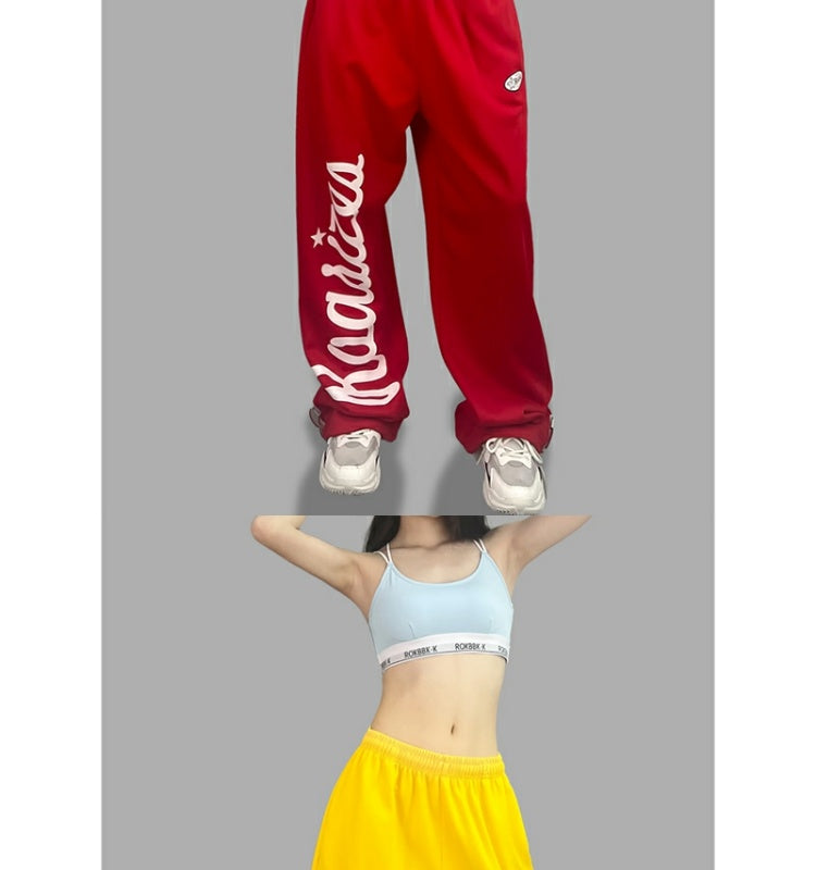 ROKBBK-K/Rokbbk-K Street Dance Fashion Brand Multicolor JazzhiphopTrack Sweatpants Female DancingjazzFashionable Trousers