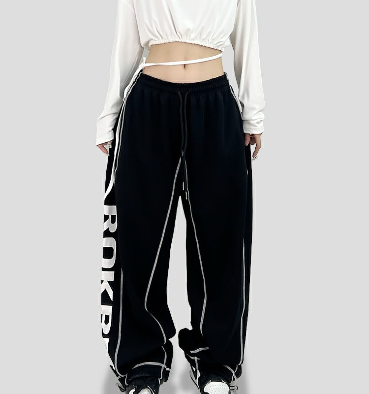 ROKBBK-K/Rokbbk-K Hip Hop Fashion Brand Side Printing Sports Suit WomenhiphopJazz Dancing Suit