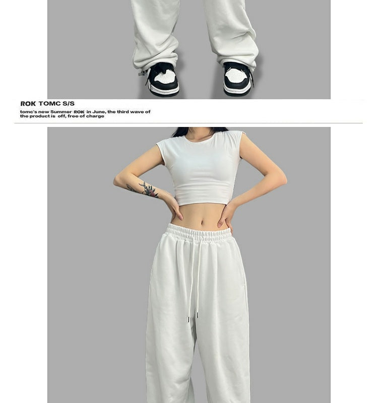 ROKBBK-K/Rokbbk-K Street Dance Fashion Brand Solid Color Jazz DancejazzDancing Trousers Women's American Style Hip Hop Casual Pants