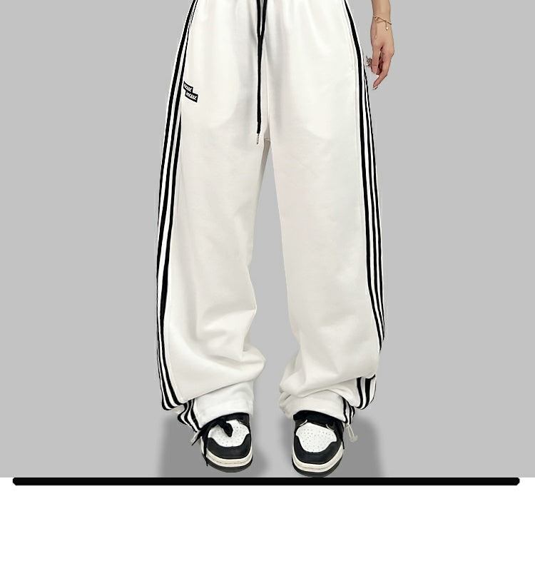 ROKBBK-K/Rokbbk-K Street Dance Fashion Brand Stitching Waist SportshiphopWomen's Three-Bar Trousers Jazz Suit