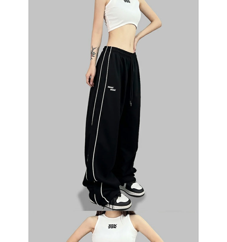 ROKBBK-K/Rokbbk-K Street Dance Fashion Brand Embroidery Line Jazz DancinghiphopWomen's SportsjazzFashionable Trousers