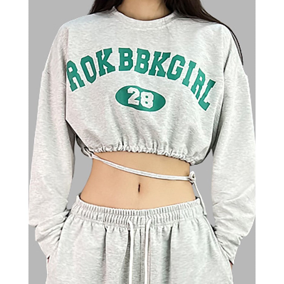 ROKBBK-K/Rokbbk-K Street Dance Fashion Brand JazzhiphopLetter Printed Trousers Women's Dancing Sports Suit Tide