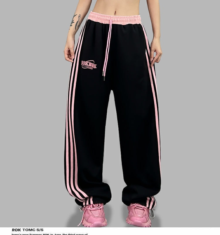 ROKBBK-K/Rokbbk-K Hip Hop Fashion Brand Waist JazzjazzDancing Trousers for WomenhiphopSports Suit Tide