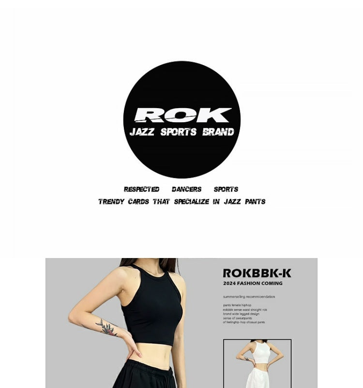 ROKBBK-K/Rokbbk-K Street Dance Fashion Brand JazzhiphopWomen's Printed Trousers on the RightjazzSports Dancing Pants