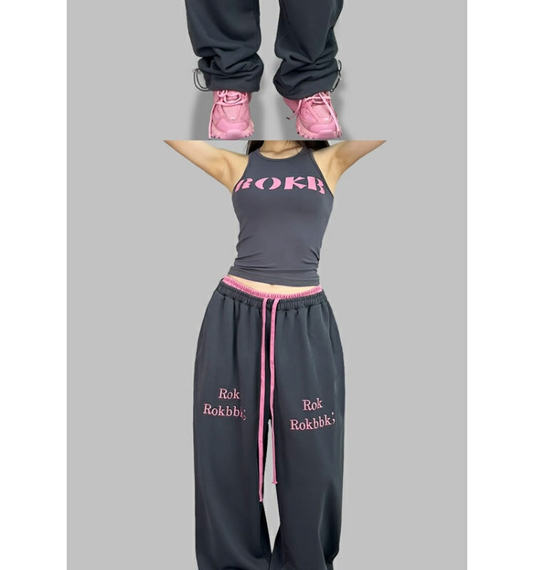 ROKBBK-K/Rokbbk-K Street Dance Fashion Brand JazzhiphopDouble Waist Dancing Women's Trousers SportsjazzSuit Tide